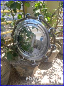 15 Aluminum Jute Rope Porthole Mirror/Bathroom Wall Mirror/Nautical Style Mirro