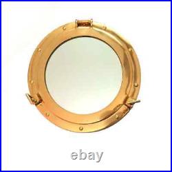 15 Brass Maritime Round Window Glass Nautical Boat Ship Porthole Mirror Decor