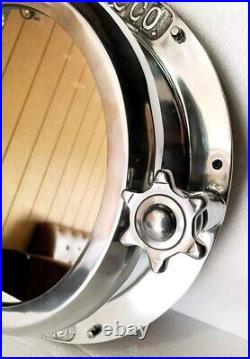 16 inches Porthole Nickel Plated Canal Heavy Boat Window Ship Round Mirror Wall