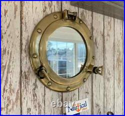 17 Inch Antique Marine Porthole Mirror Large Ship Cabin Window Wall Decor Gift