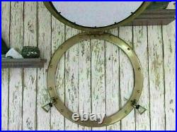 17 Porthole Mirror Antique Brass Finish Large Nautical Cabin Wall Decor New