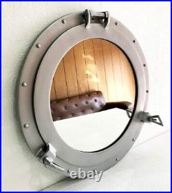 20 Antique Canal Boat Silver Porthole-Window Ship Round Mirror Home Wall Decor