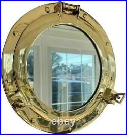 20 Nautical Maritime Brass Ship Porthole Round With Mirror Home & Wall Decor
