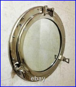20 Nickel Plated Canal Boat Porthole-Window Ship Round Mirror Wall Decor Gift