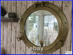 20 Porthole Mirror Antique Brass Finish Large Nautical Cabin Wall Decor