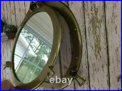 20 Porthole Mirror Antique Brass Finish Large Nautical Cabin Wall Decor item