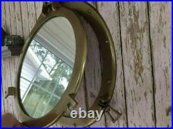 20 Porthole Mirror Antique Brass Finish Large Nautical Cabin Wall Mirror M4