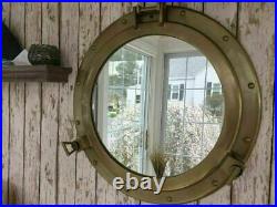20 Porthole Mirror Antique Brass Finish Large Nautical Cabin Wall Mirror M4