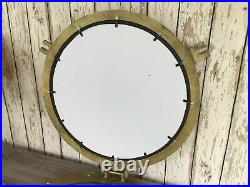 20 Porthole Mirror Antique Brass Finish Large Nautical Cabin Wall Porthole