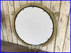 20 Porthole Mirror Antique Brass Finish Nautical Wall Decor Large