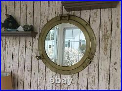 20 Porthole Mirror Large Nautical Cabin Wall Porthole Antique Brass Finish L6