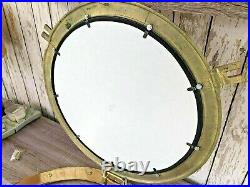 20 Porthole Mirror Shiny Brass Finish Large Nautical Cabin Wall Mirror Decor