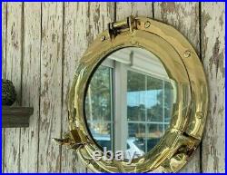 20Antique Porthole Nautical Cabin Mirror Brass Finish Large Wall Decorative Bst