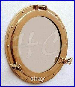 20inch Porthole Mirror Wall Ship Décor Brass Nautical PHP07