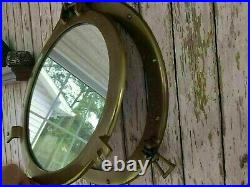 24 Antique Finish Porthole Nautical Cabin Mirror Large Wall Decorative New Gift