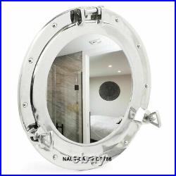 24'' Porthole Finish Nautical Wall Aluminum Mirror Decor PHP21