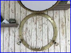 30 Porthole Mirror Antique Brass Finish Nautical Wall Decor Large