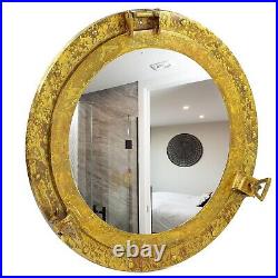 30Porthole Nautical Cabin Wall Decor Porthole Mirror Antique Brass Finish-Large