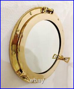 Antique Marine 20 Solid Brass Mirror Ship Porthole Nautical Wall Hanging Mirror