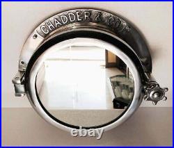 Antique Porthole Mirror Brown Nickel Finish Canal Boat Bathroom Porthole Mirror