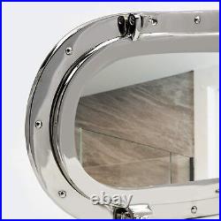 Brass finish Solid Premium Polished Oval Porthole Mirror Pirate's Exclusive Sh
