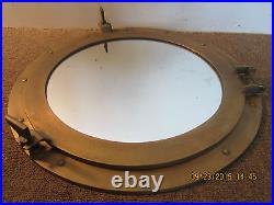 Giant, Heavy Solid Brass Porthole Wall Mirror