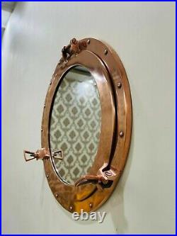 Nautical 17 Aluminum Copper Antique Porthole Mirror Maritime Ship's Decor