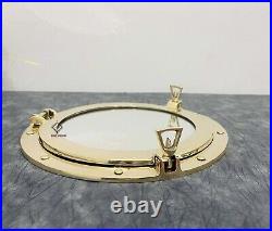 Nautical 30'' Porthole Mirror Brass Finish Maritime Decor Ship Cabin Window Gift