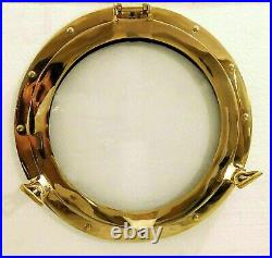 Nautical Maritime 12 Porthole Brass Ship Window Wall Mirror Decor item