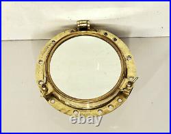 Nautical Style Marine Original Vintage Old Ship Brass Porthole Mirror Window