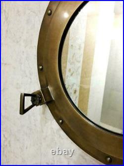 Nautical vintage 15 mirror porthole antique finish wall hanging home decor gift
