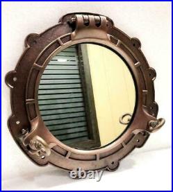 Porthole Antique Canal Boat Ship Window 15 Round Face Mirror Home & Wall Decor