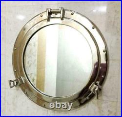 Porthole Canal Boat 20 Silver Ship Window Round Mirror Wall & Home Decor