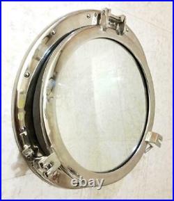 Porthole Canal Boat 20 Silver Ship Window Round Mirror Wall & Home Decor