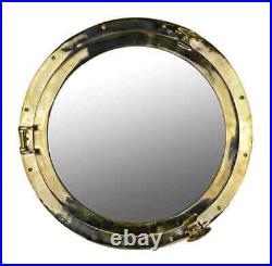 Porthole Mirror 24 Solid Brass Wall Mount Nautical Themed Home Decor Boats Sea
