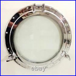 Porthole-Window Ship Round Mirror Wall Nickel Plated Canal Boat Decor Gift