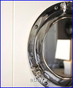 Premium Silver Lined Aluminum Nickel Coated Nautical Ship's Porthole Wall Mirror