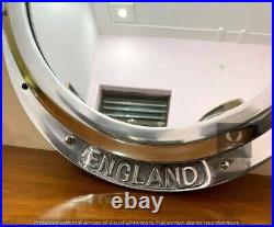 Ship Porthole Mirror Window Nickel Plated Heavy Canal Boat Round Wall Hanging 16