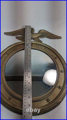 Vintage Federal Eagle Metal Wall Mirror Porthole JM-48