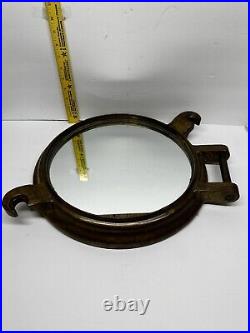 Vintage Original Solid Brass Porthole Mirror 15 Ship Maritime