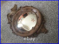 Vintage SYROCO Convex Bullseye Eagle Mirror #4007 21 Federal Style Porthole