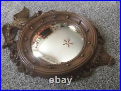 Vintage SYROCO Convex Bullseye Eagle Mirror #4007 21 Federal Style Porthole